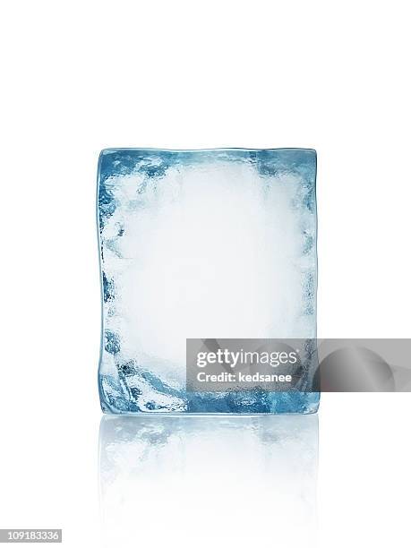 ice block isolated on white - is bildbanksfoton och bilder