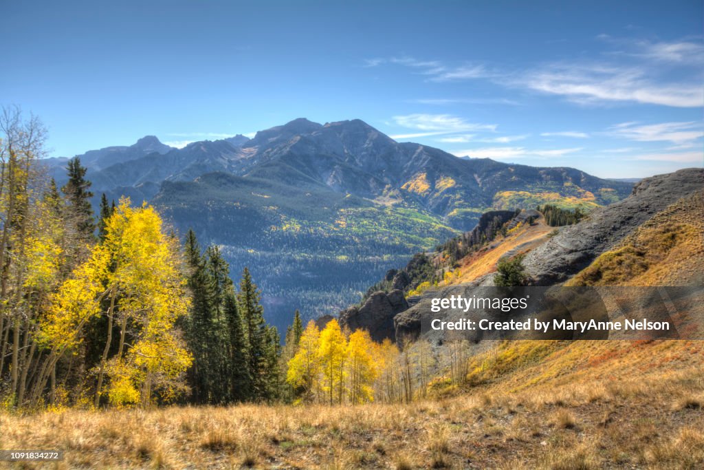 Fall Range Fall Colors With A Mountain Range View High-Res Stock Photo - Getty Images