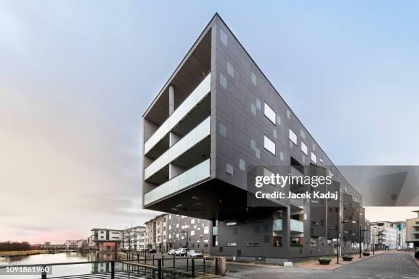 western harbour in malmo - apartment building exterior stock pictures, royalty-free photos & images