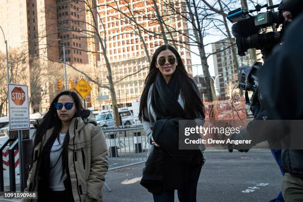 Emma Coronel Aispuro , wife of Joaquin 'El Chapo' Guzman, arrives at the U.S. District Court for the Eastern District of New York, January 31, 2019...