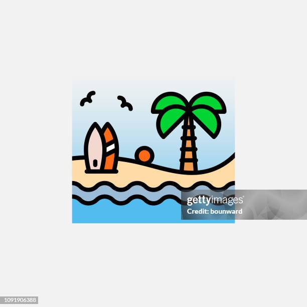 outline beach background - miami beach stock illustrations