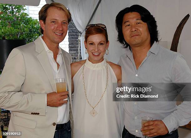 Kevin Kleinhelter, Lori Tippins and Yong Pak during domino Magazine Celebrates Atlanta Design at Pieces - Furniture & Home Boutique in Atlanta,...