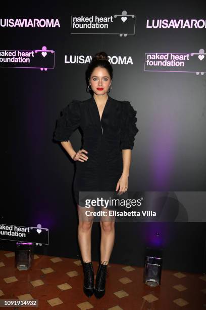 Matilde Gioli attends LuisaViaRoma and Naked Heart Foundation Dinner on January 09, 2019 in Florence, Italy.