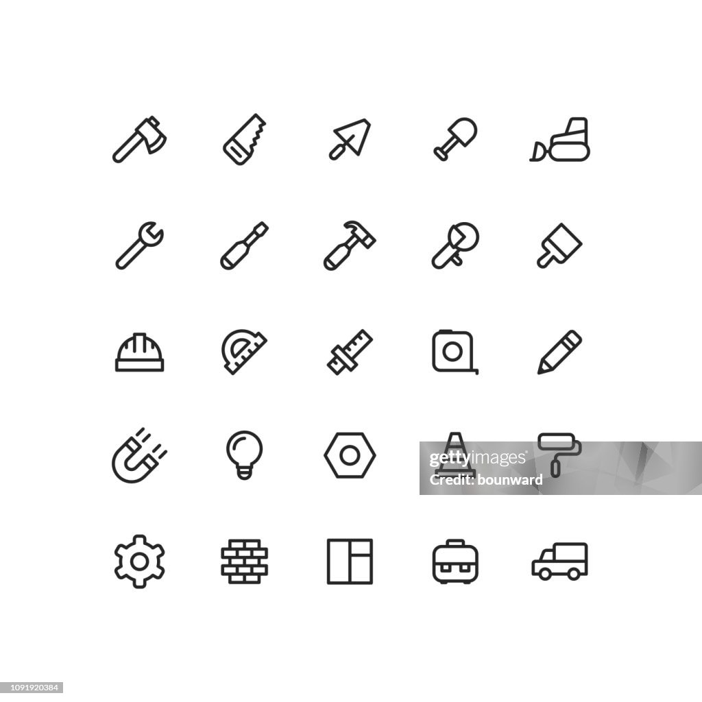 Outline Work Icons
