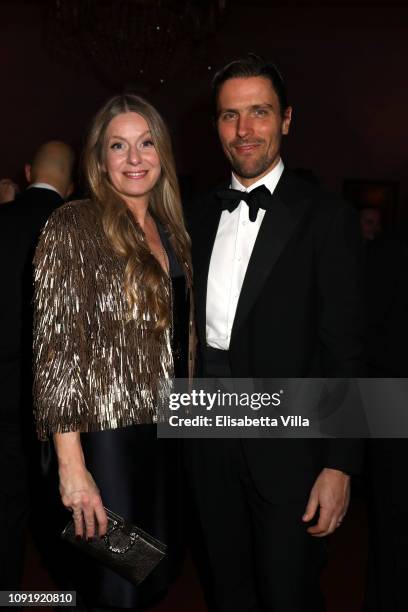 Louise Ferragamo and James Ferragamo attend LuisaViaRoma and Naked Heart Foundation Dinner on January 09, 2019 in Florence, Italy.