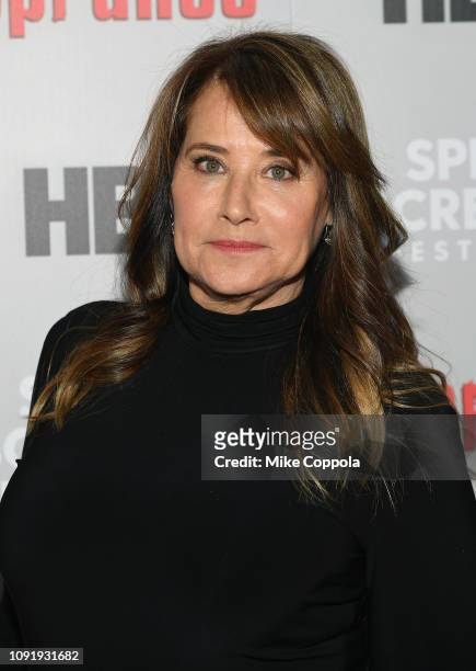 Lorraine Bracco attends the "The Sopranos" 20th Anniversary Panel Discussion at SVA Theater on January 09, 2019 in New York City.