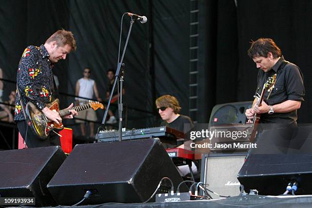 Nels Cline, Mikael Jorgensen and Jeff Tweedy of Wilco