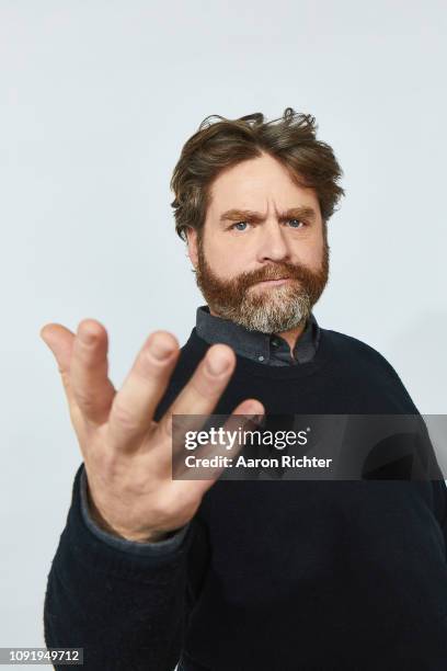Zach Galifianakis from 'Sunlit Night' poses for a portrait in the Pizza Hut Lounge in Park City, Utah on January 26, 2019 in Park City, Utah.