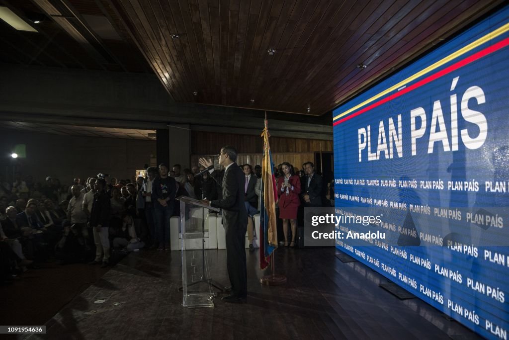 Venezuelan National Assembly's President Juan Guaido...