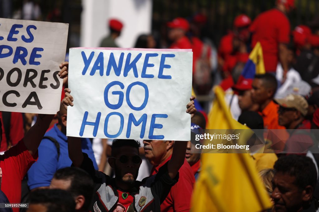 Pro- Government Supporters Hold Rally As Threats to President Maduro Keep Intensifying