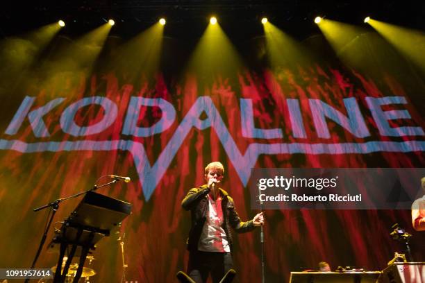 Steve Garrigan of Kodaline performs on stage at The SSE Hydro on January 31, 2019 in Glasgow, Scotland.