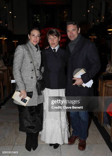Claire Forlani, Rachel Fuller and Dougray Scott attend "Animal Requiem: A Concert To Celebrate & Honour All Animals" by Rachel Fuller at St James'...