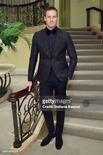 Armie Hammer attends Learning Lab Ventures 2019 Gala Presented by Farfetch at Beverly Hills Hotel on January 31, 2019 in Beverly Hills, California.