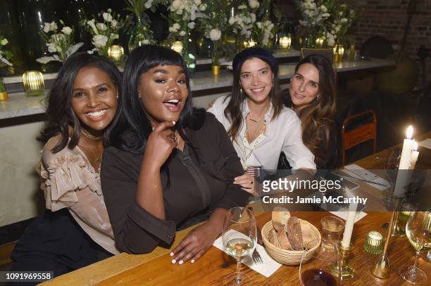 Ubah Hassan, Precious Lee, Tina Marie Clark, and Melissa Wood attend as Aerie celebrates #AerieREAL Role Models in NYC on January 31, 2019 in New...