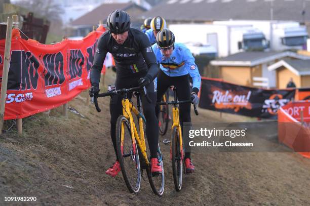 Sven Nys of Belgium general manager and owner of Team Telenet Fidea Lions / Toon Aerts of Belgium and Team Belgium / during the 70th Cyclo-cross...