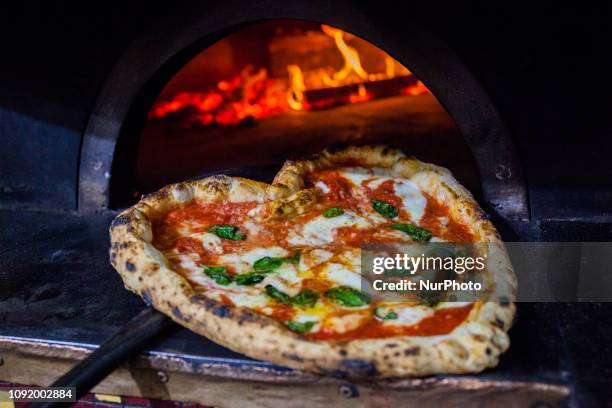 Neapolitan Valentine's pizza margherita, Naples, Italy January 31th,2019