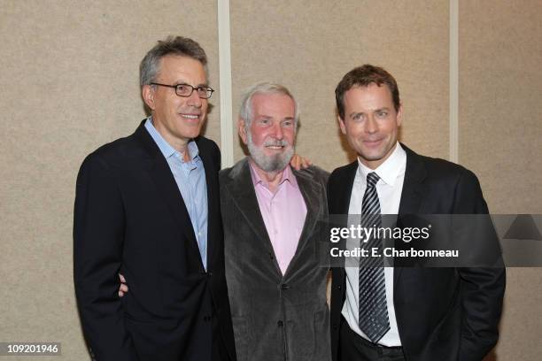 Producer Tom Rosenberg, director Robert Benton and Greg Kinnear at the "Feast of Love" Premiere at The Academy of Motion Picture Arts and Sciences on...