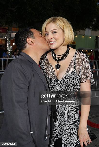 Carlos Mencia and Amy Mencia at the premiere of "The Heartbreak Kid" at Mann's Village Theater on September 27, 2007 in Westwood, California.