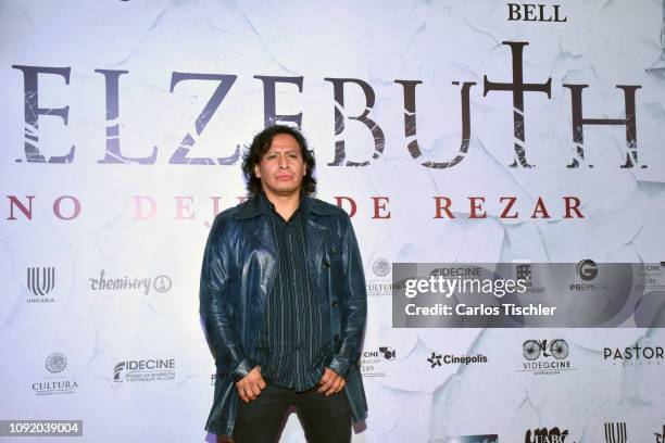 Gerardo Taracena arrives at the red carpet premiere of "Belzebuth" at Cinepolis Plaza Universidad on January 9, 2019 in Mexico City, Mexico.