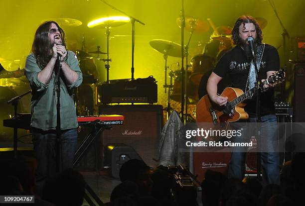 Singer/Songwriter Shooter Jennings and Singer/Songwriter Jamey Johnson during the Taping Of CMT Crossroads on February 27, 2009 at Rocketown in...