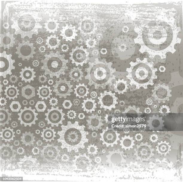 abstract technology on gear background - process automation abstract stock illustrations