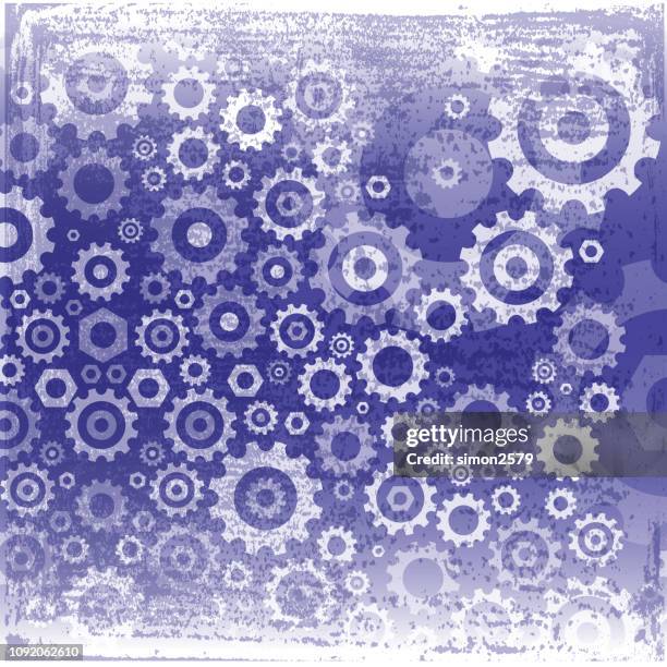 abstract technology on gear background - process automation abstract stock illustrations
