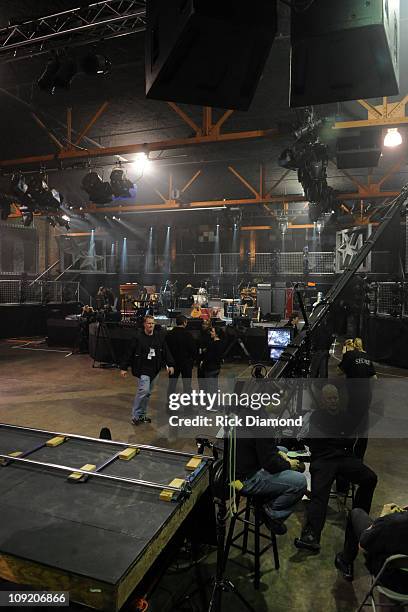 Atmosphere at the Taping Of CMT Crossroads featuring Singer/Songwriter Shooter Jennings and Singer/Songwriter Jamey Johnsonon February 27, 2009 at...