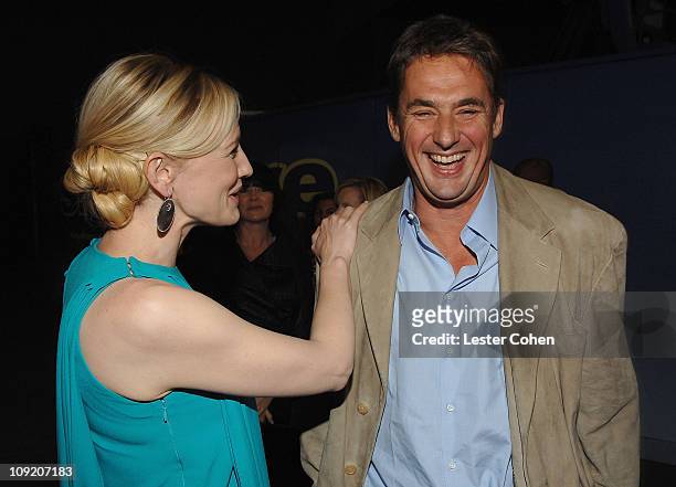Actress Cate Blanchett and producer Tim Bevan arrives to the premiere of "Elizabeth: The Golden Age" at Universal City Walk on October 1, 2007 in...