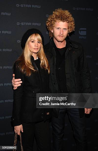 Cameron Richardson and Ben Shulman attend G-Star Fall 2008 during Mercedes-Benz Fashion Week at Gotham Hall on February 5, 2008 in New York City.