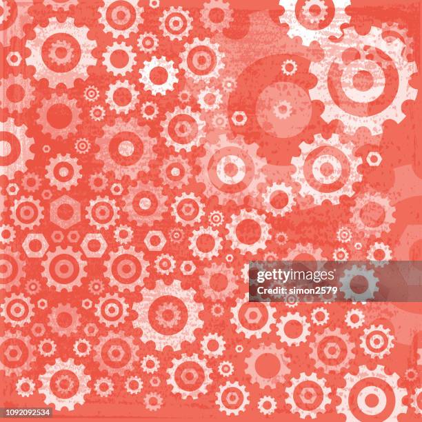 abstract technology on gear background - process automation abstract stock illustrations