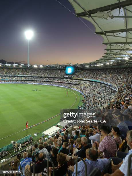 General view during the Big Bash League match between the Brisbane Heat and the Melbourne Renegades at The Gabba on January 10, 2019 in Brisbane,...