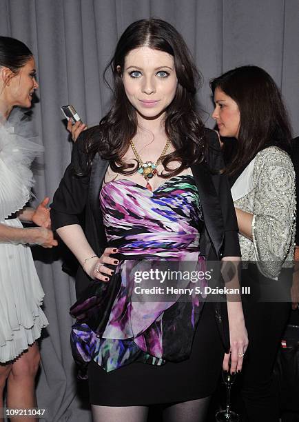 Actress Michelle Trachtenberg attends the Marchesa Fall 2011 presentation during Mercedes-Benz Fashion Week at Center 548 on February 16, 2011 in New...