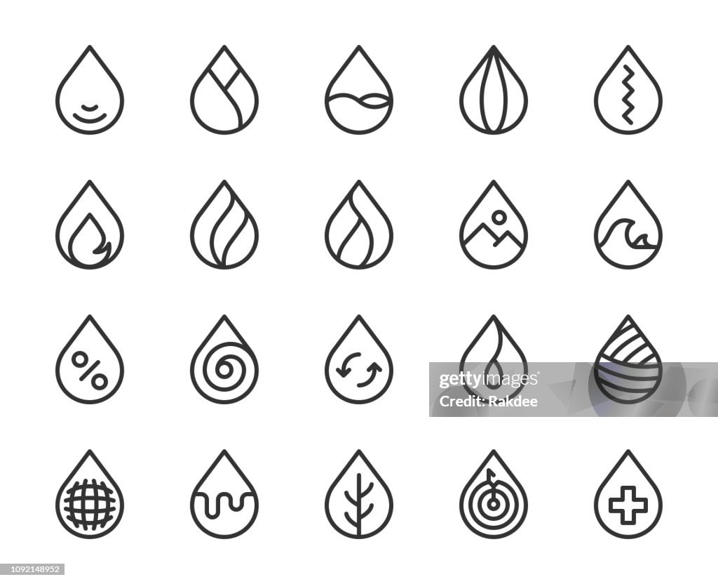 Drop Shape - Line Icons