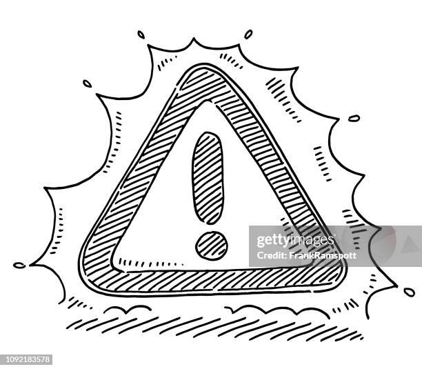 Alert Warning Sign Exclamation Mark Drawing High-Res Vector