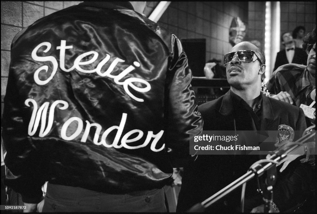 Stevie Wonder On 'All My Children' Set