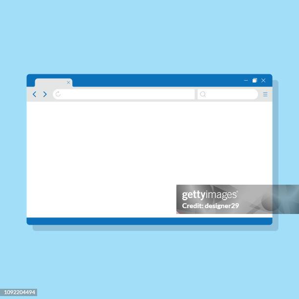 web browser window and flat design. - browser stock illustrations