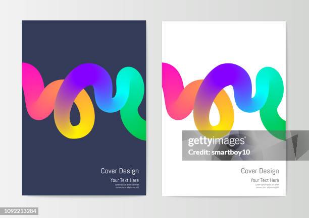 report cover design template, brochure layout - abstract logo stock illustrations