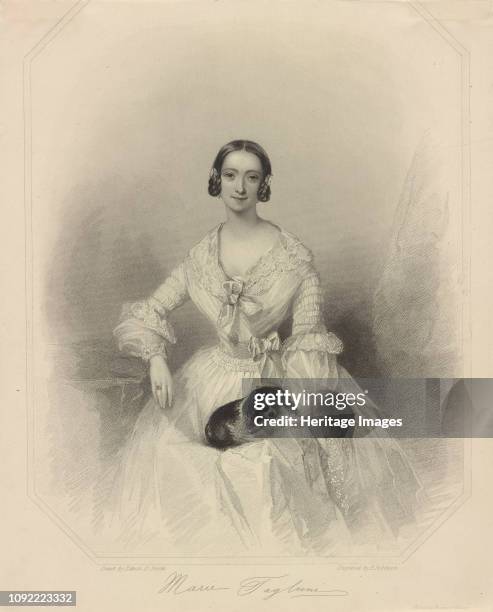 Portrait of the ballerina Marie Taglioni , ca 1835. Private Collection.