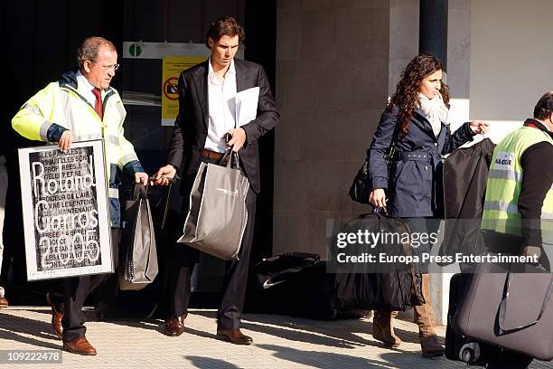Spanish tennis player Rafael Nadal and his girlfriend Xisca Perello are seen sighting on February 16, 2011 in Mallorca, Spain.