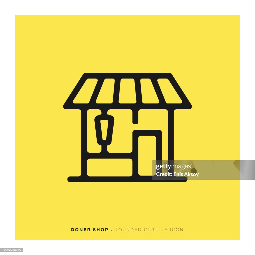 Doner Shop Rounded Line Icon