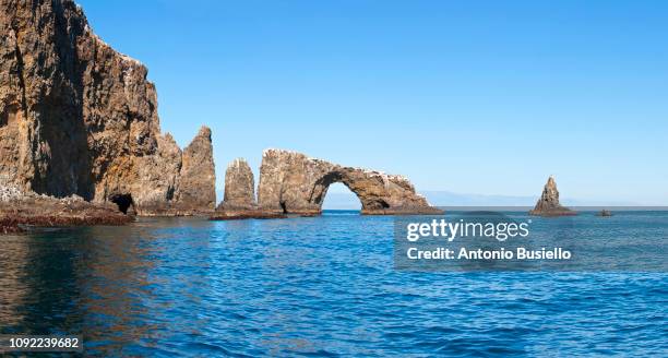 anacapa arch - channel islands national park stock pictures, royalty-free photos & images