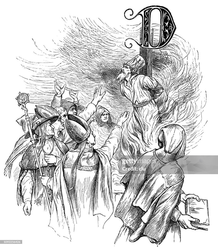 Jan Hus is burned at the stake