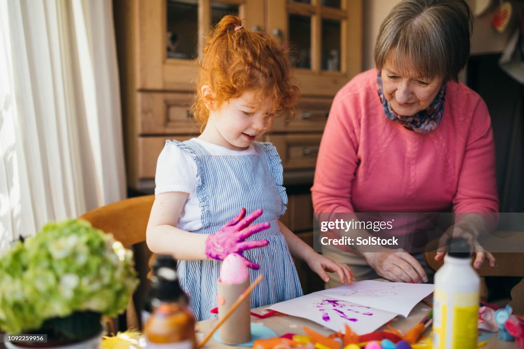 Painting with Grandma