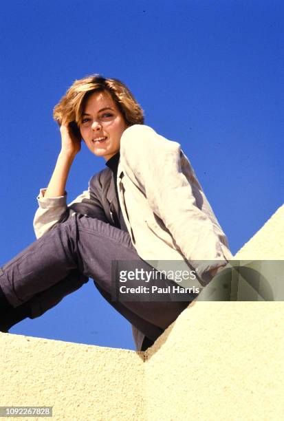 Year old Greta Scacchi on the rooftop of the Mondrian Hotel during a publicity tour for the 1987 film White Mischief June 12, 1987 Los Angeles,...