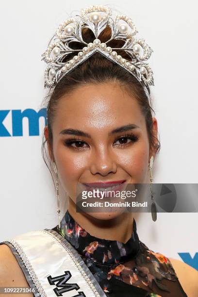 Miss Universe 2018 Catriona Gray visits SiriusXM Studios on January 10, 2019 in New York City.