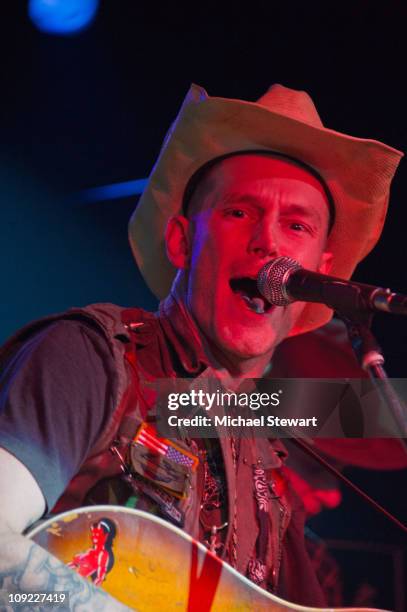 Musician Hank Williams III performs at Adam Kimmel x Carhartt party at Don Hill's on February 16, 2011 in New York City.