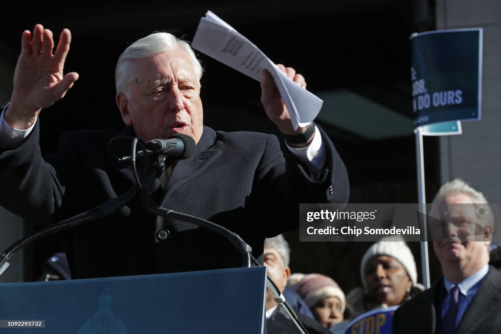 Union Organizers In Washington, D.C. Hold Rallies Calling For End To Government Shutdown