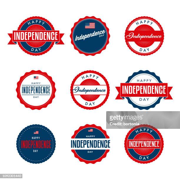 independence day - 4th of july type stock illustrations