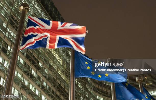 the headquarters of the european commission - brexit stock pictures, royalty-free photos & images