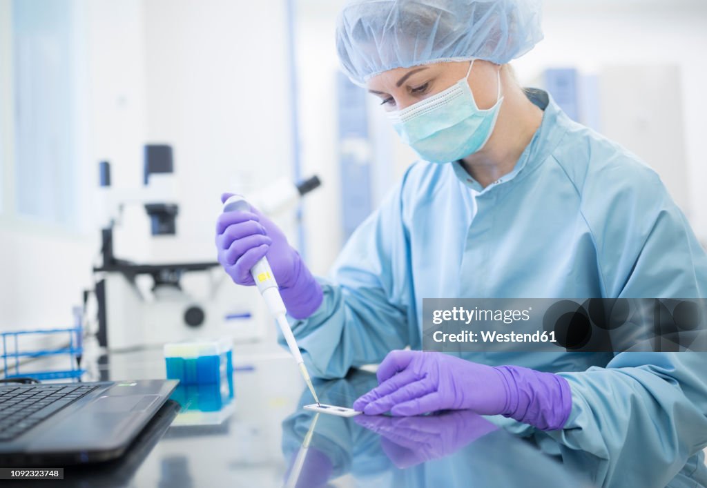 Making Lab Samples Preparation Of Check Samples Of Stems In Laboratory For Drug Production ...